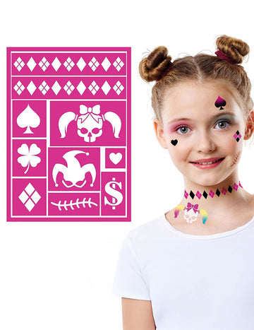 Maleficent Arlequin грим шаблон