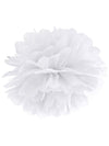 Pompon à suspendre en papier blanc