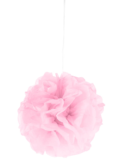 Pompon à suspendre en papier pour décoration rose