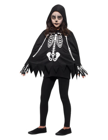 Детско пончо скелет 