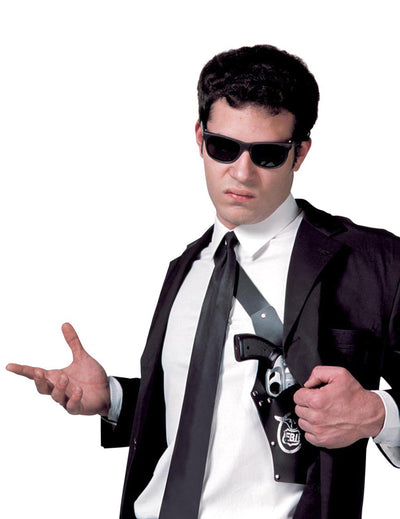 Porte revolver FBI pour adulte noir en plastique