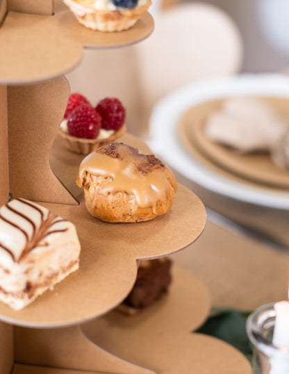 3-етажна стойка за мъфини от крафт картон