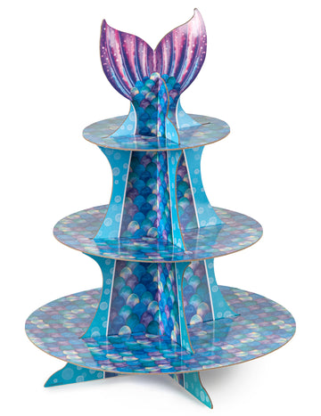 Cupcake Display Blue Purple Siren 40 cm