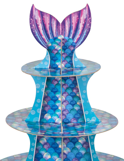 Cupcake Display Blue Purple Siren 40 cm