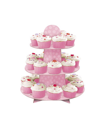 34 cm 34 cm Pink Cupcake Display