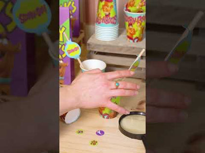 8 картонени сламки за медальони Скуби-Ду™ 20 см