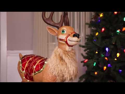 Décoration animée Renne fantaisiste de Noël 120 cm