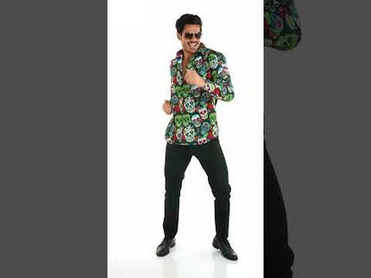 Мъжка риза Dia de los muertos