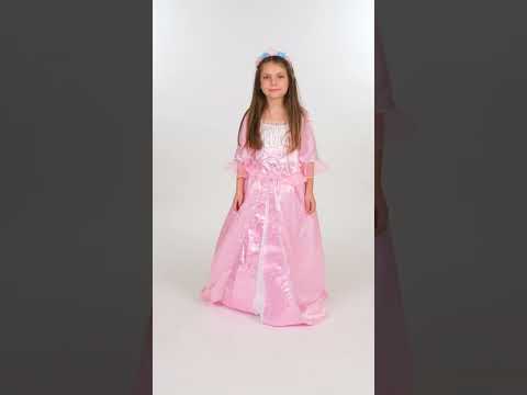 Déguisement princesse avec une couronne à fleurs fille