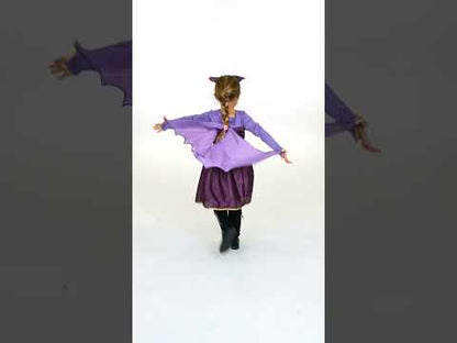 Виолетово момиче прилеп костюм