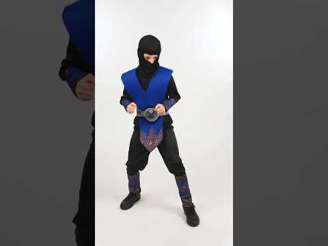 Déguisement ninja bleu et gris garçon