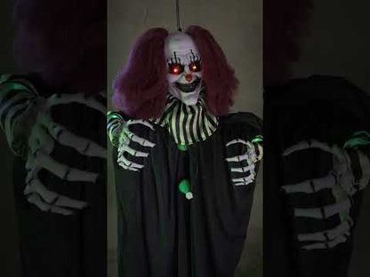 Анимирана декорация ужасяваща клоун, висящ 130 cm