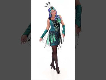 Величествен костюм за женски паун