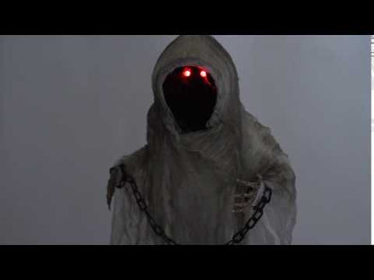 Висяща декорация скелет Хелоуин светещ окован на 100 cm