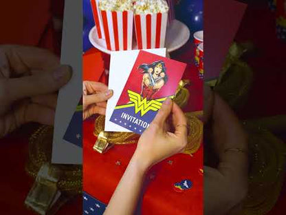 8 покани с пликове „Жената чудо“ 10x16 см