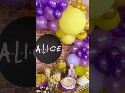 12 лилави метални балони 28 cm