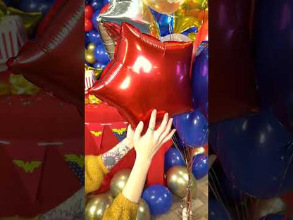 Алуминиев балон с червена звезда 53 x 46 cm