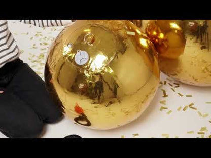 Сребриста надуваема огледална топка 60 cm 