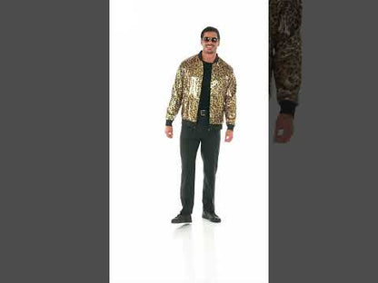 Veste à sequins léopard adulte
