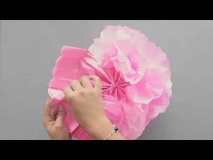 Помпом да виси в розова хартия 25 cm