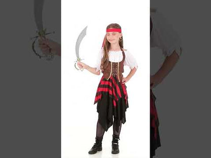Кафяво и черно момиче пиратски маскировка