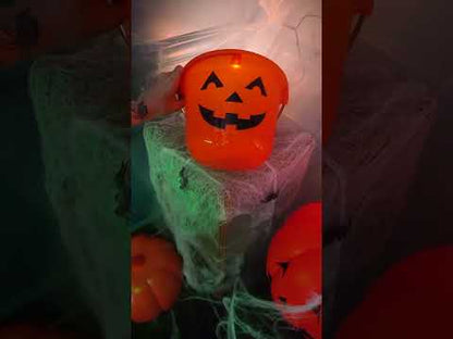 LED тиквена кофа 22 х 17 см Хелоуин