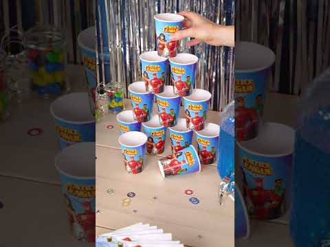 8 Gobelets en carton Justice League™ 210 ml