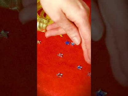 48 Сребърни огледални звезди 1 cm