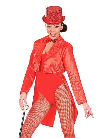 Червена сатенена опашка жена