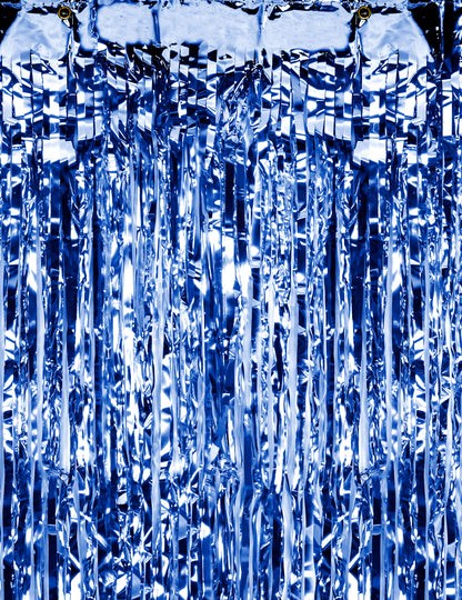 Rideau de fils bleu nuit métallisé 90 x 250 cm