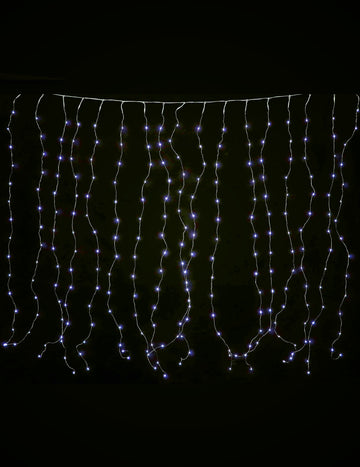 Студена бяла светлинна завеса 1,7 х 0,5 м 90 светодиод