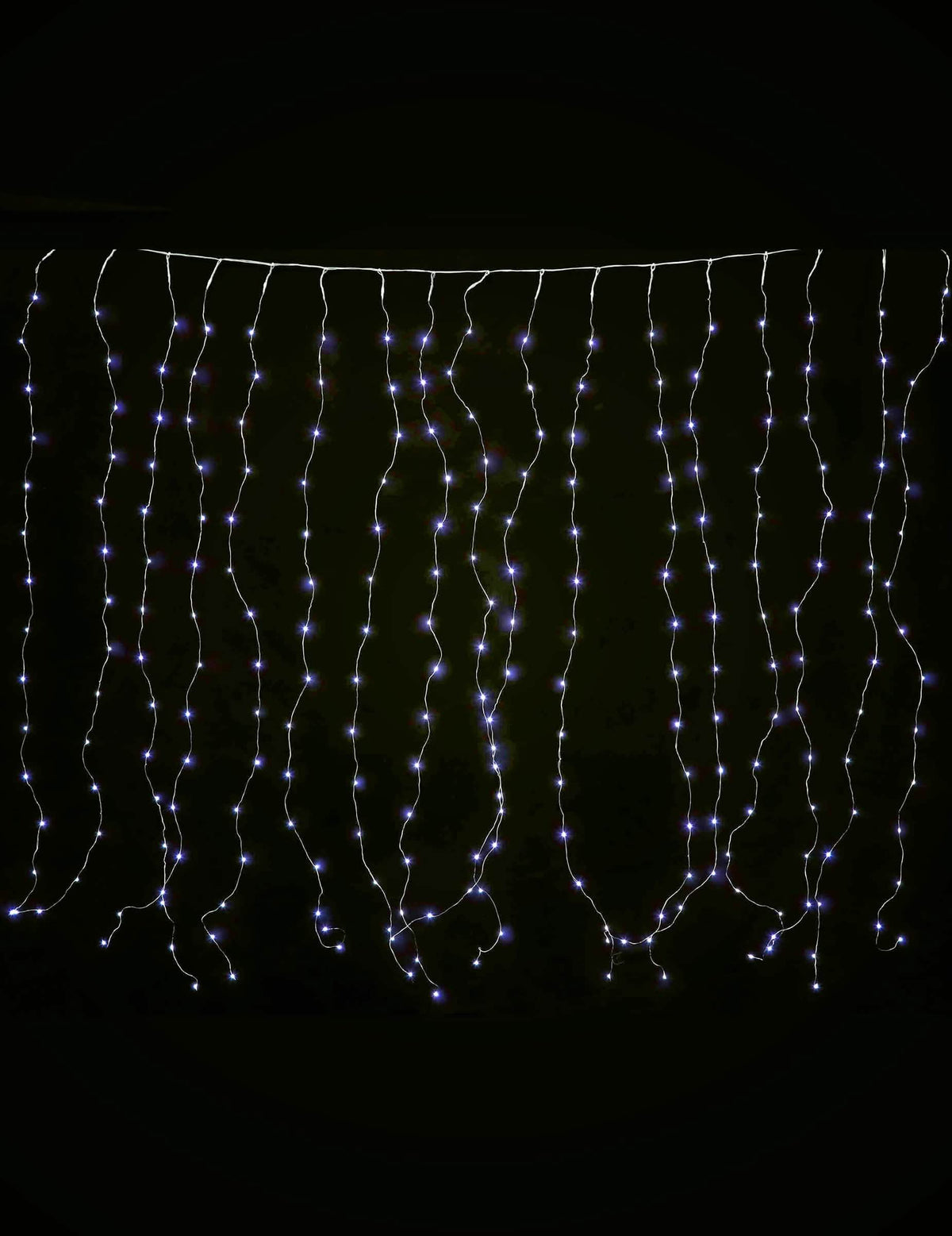 Студена бяла светлинна завеса за декорация 90 LED 8 режима