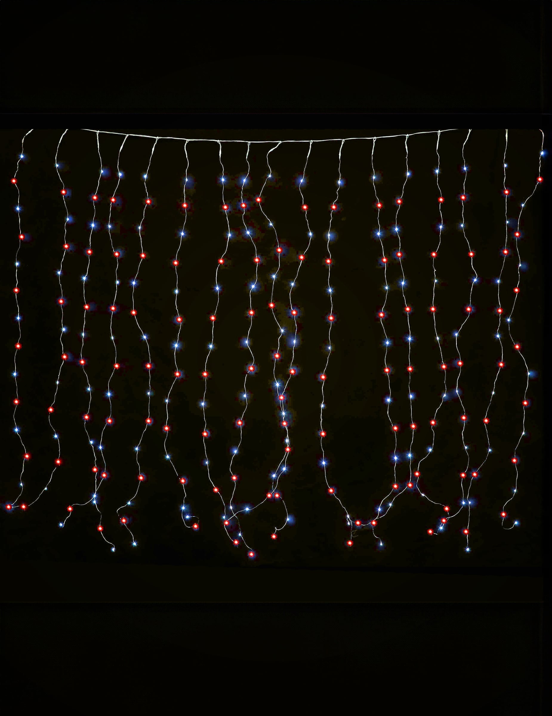 Rideau lumineux multicolore pour fête 90 LED rouge et bleu