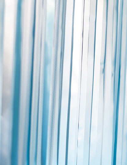 Сцинтилираща завеса с метални сини ресни 90 х 250 см