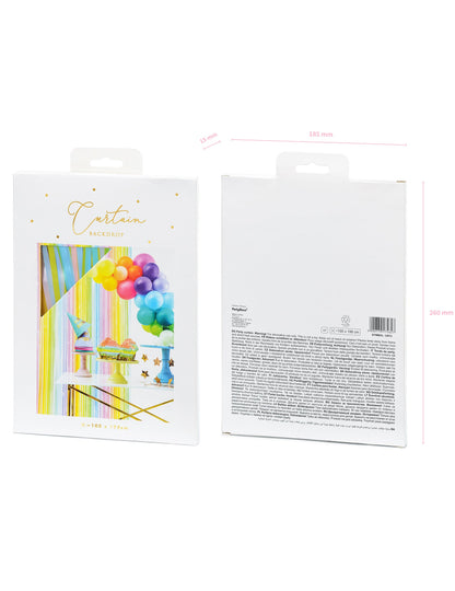 Пастелна многоцветна сцинтилантна завеса 100 x 195 cm