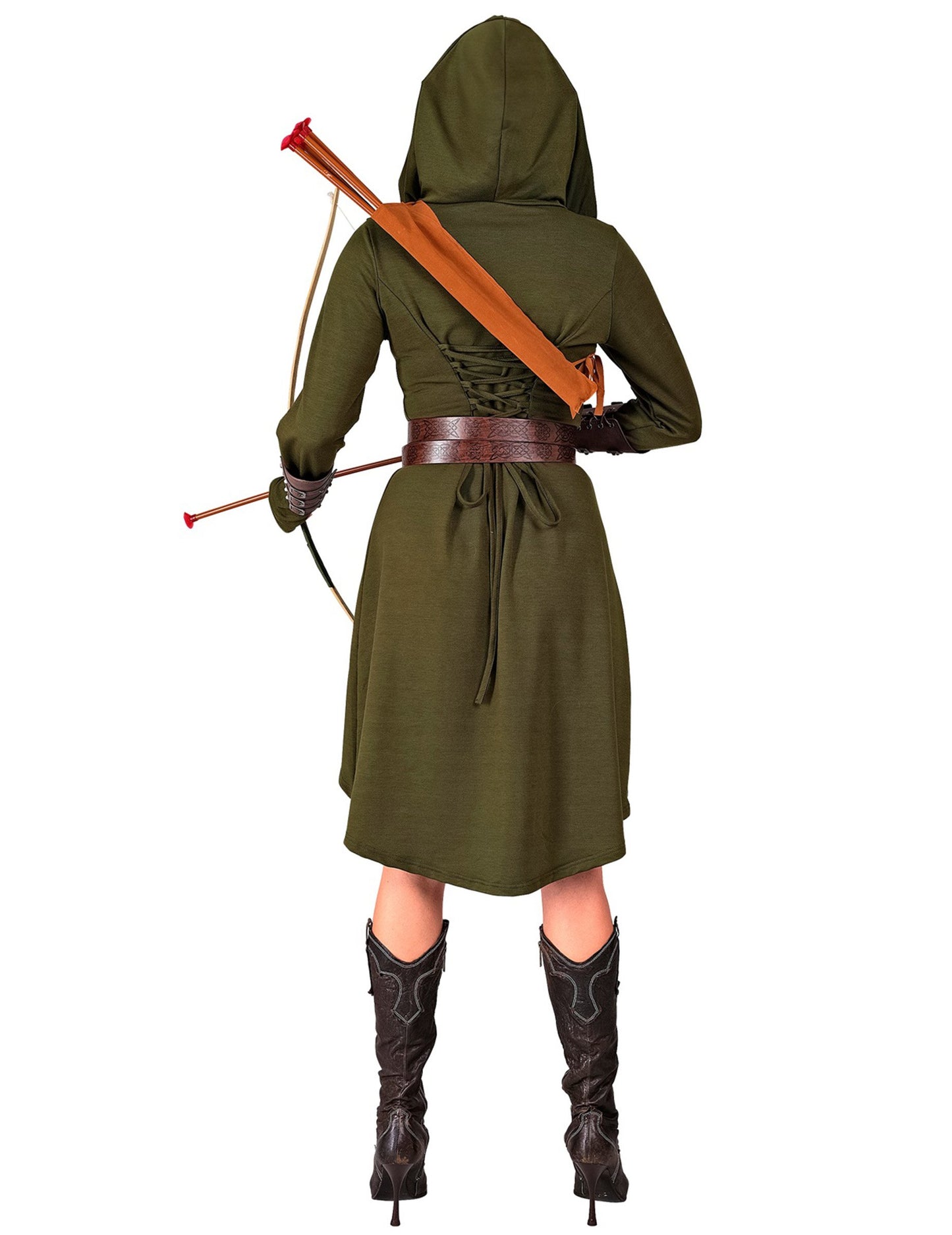 Женска зелена средновековна готическа рокля