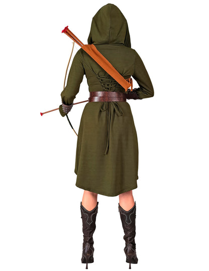 Женска зелена средновековна готическа рокля