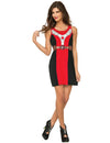 Robe sans manche Deadpool™ pour femme rouge et noir avec motifs imprimés