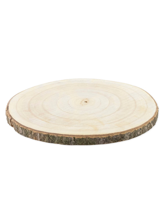 Rondin de bois naturel pour décoration en bois clair avec écorce