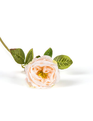 Изкуствена пастелно розова роза на стъбло 42 cm сватбена декорация