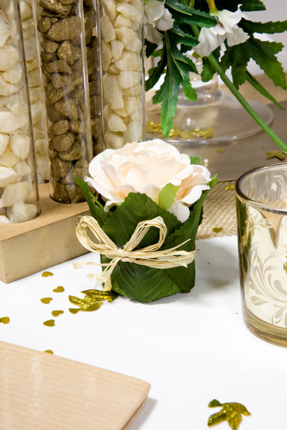 Роза в саксия за листа 8 x 6 cm, рустик декорация