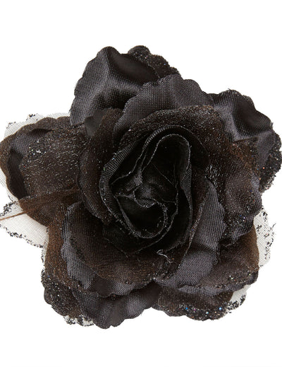 Rose pour cheveux pour femme noire avec paillettes