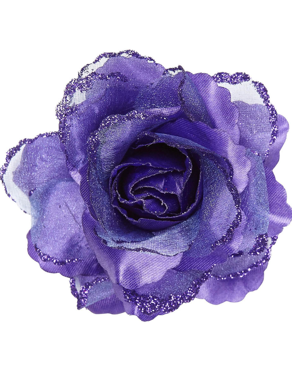 Rose pour cheveux pour femme violette à paillettes