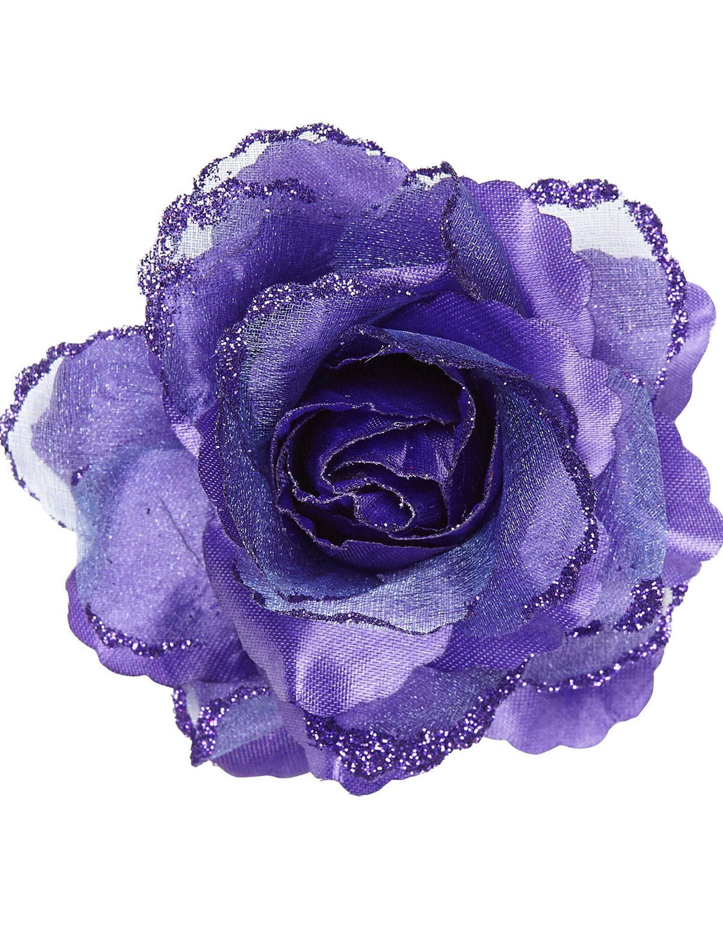Rose pour cheveux pour femme violette à paillettes