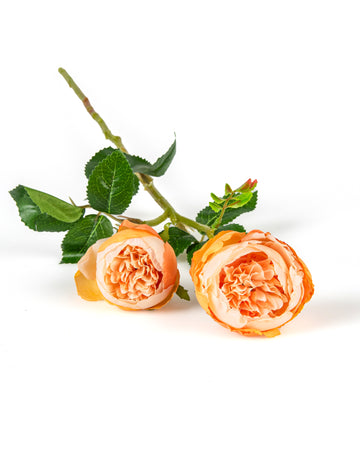 Изкуствени прасковени рози на стъбла 46 cm за сватбен букет