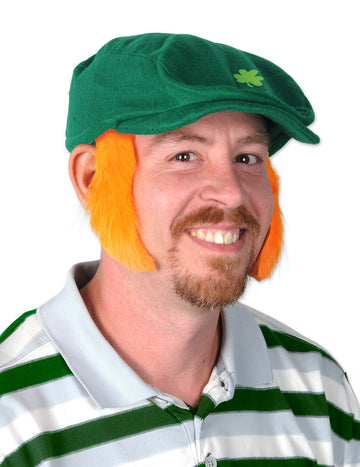 Rouflaquettes orange pour adulte orange à poils longs