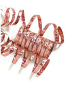 10 serpentins rose pailleté pour fête rose brillant