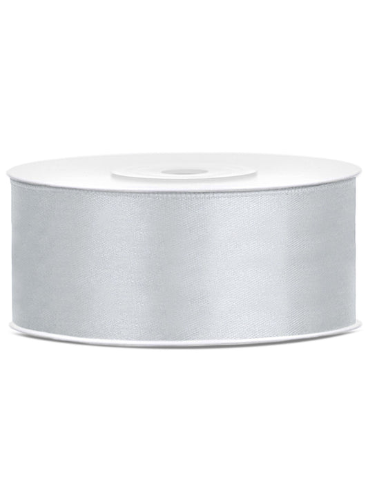 Ruban satin pour décoration argent