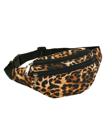 Чанта за кръста с леопардов принт