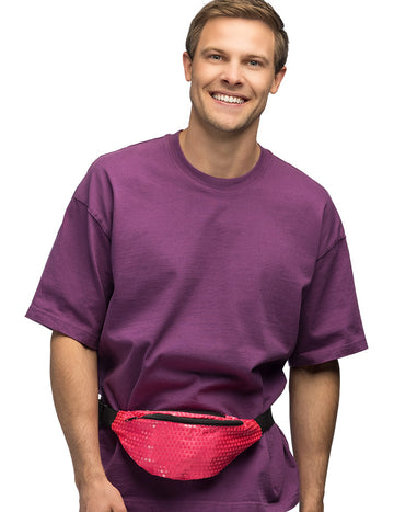 Флуо розова бананова чанта